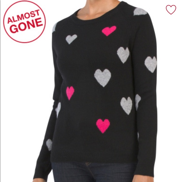 Philosophy nwt cashmere heart print sweater - Picture 3 of 9